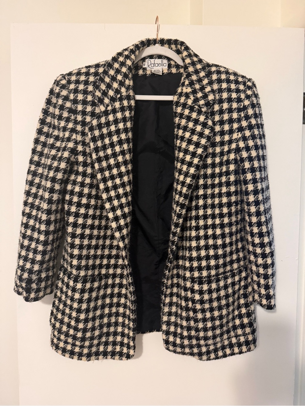 Rafaella Black and White Houndstooth Blazer